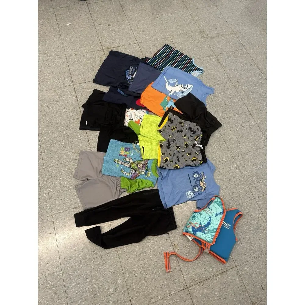 Bulk Youth Boys Clothing Lot Mixed Sizes Nike Batman Shirts Shorts Swimwear